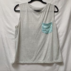 Stranded sleeveless muscle Shirt
